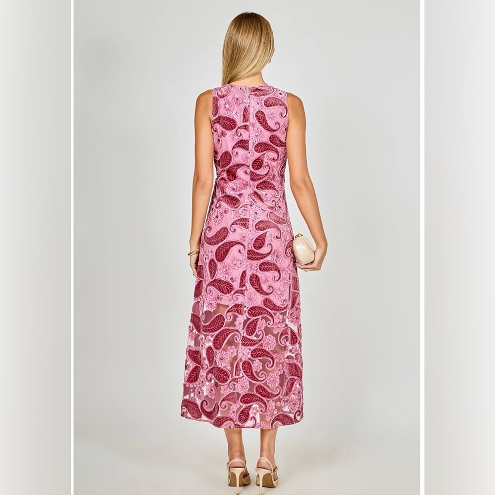 Endless Rose Pink Paisley Midi Dress - Picture 7 of 7